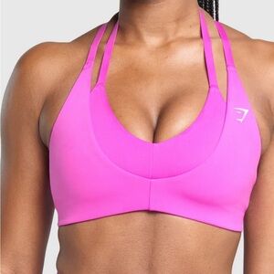 Gymshark Reps T Back Sports Bra in Vibrant Pink Womens medium